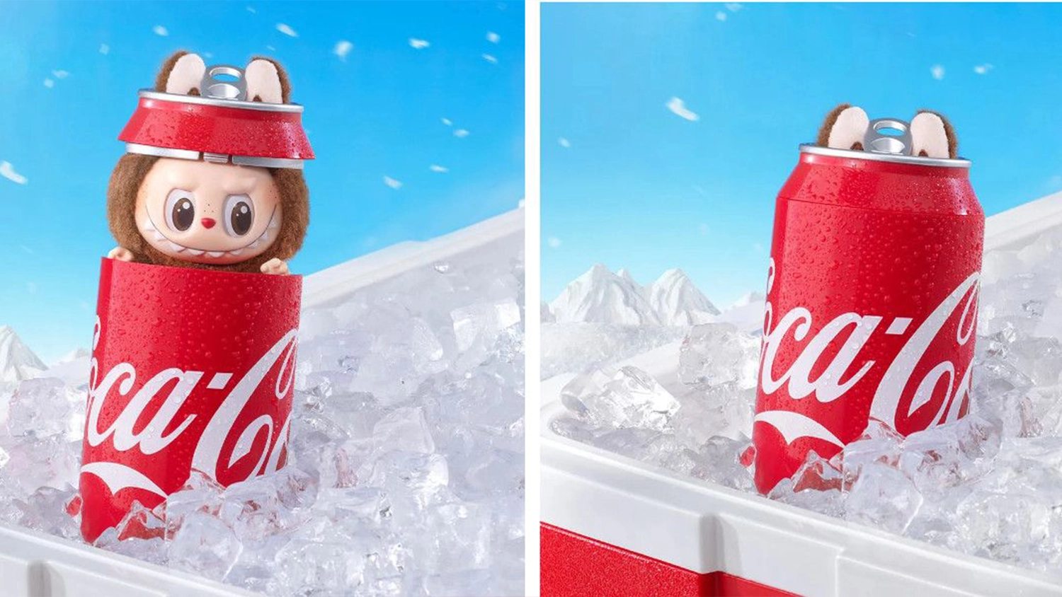 Postavička Labubu v plechovce Coca-Cola