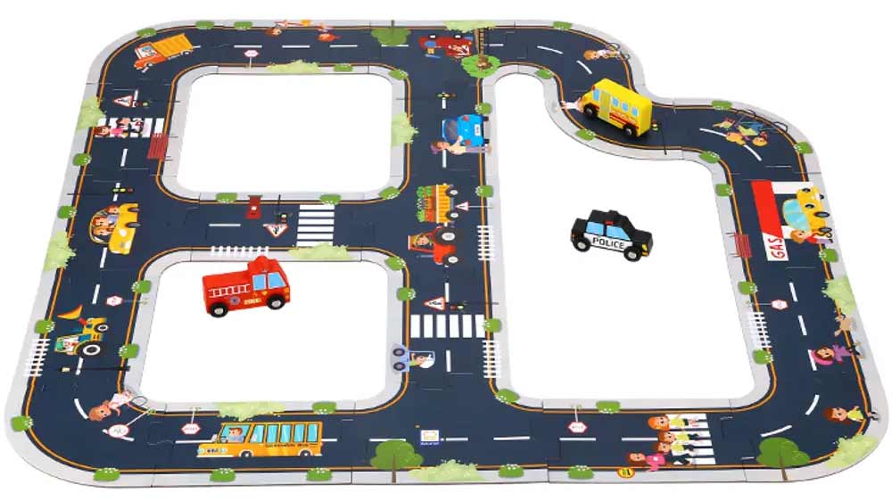 Puzzle Tooky Toy Puzzle s motivem městsk&eacute; silnice TH103_01