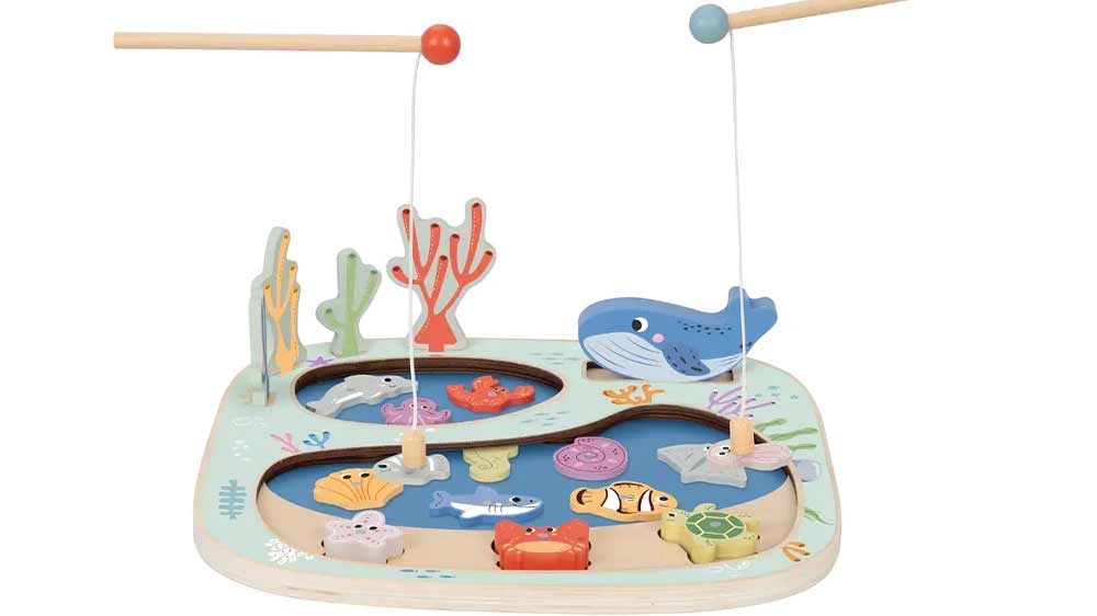 Motorick&aacute; hračka Tooky Toy Chyt&aacute;n&iacute; rybiček 2 v 1 TP066_01