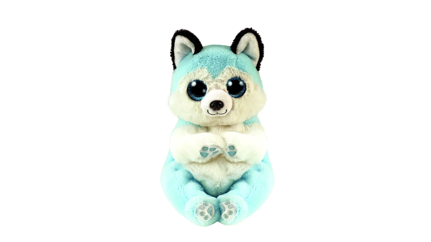 Ply&scaron;ov&aacute; hračka TY Beanie Bellies modr&yacute; Husky Thunder predn&yacute; pohľad