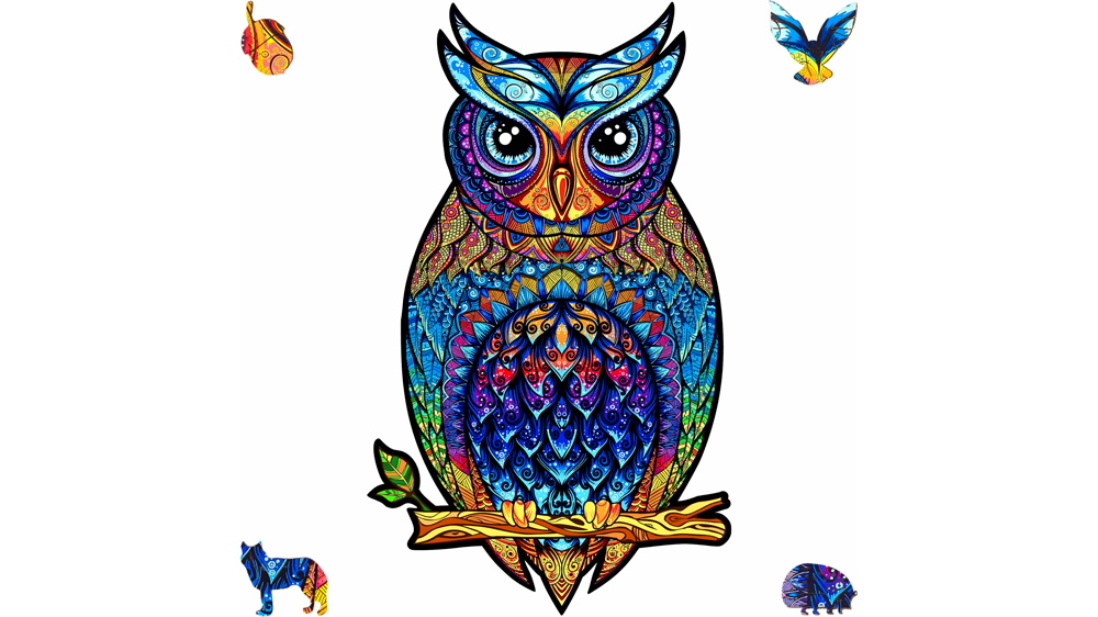 Dřevěné puzzle Unidragon Charming Owl_01