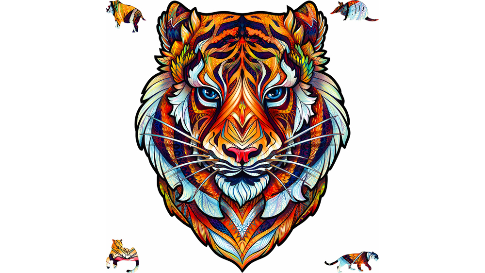 Dřevěné puzzle Unidragon Lovely Tiger_01