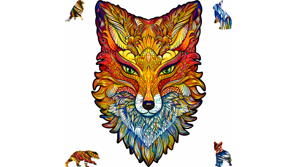 Dřevěné puzzle Unidragon Fiery Fox_01