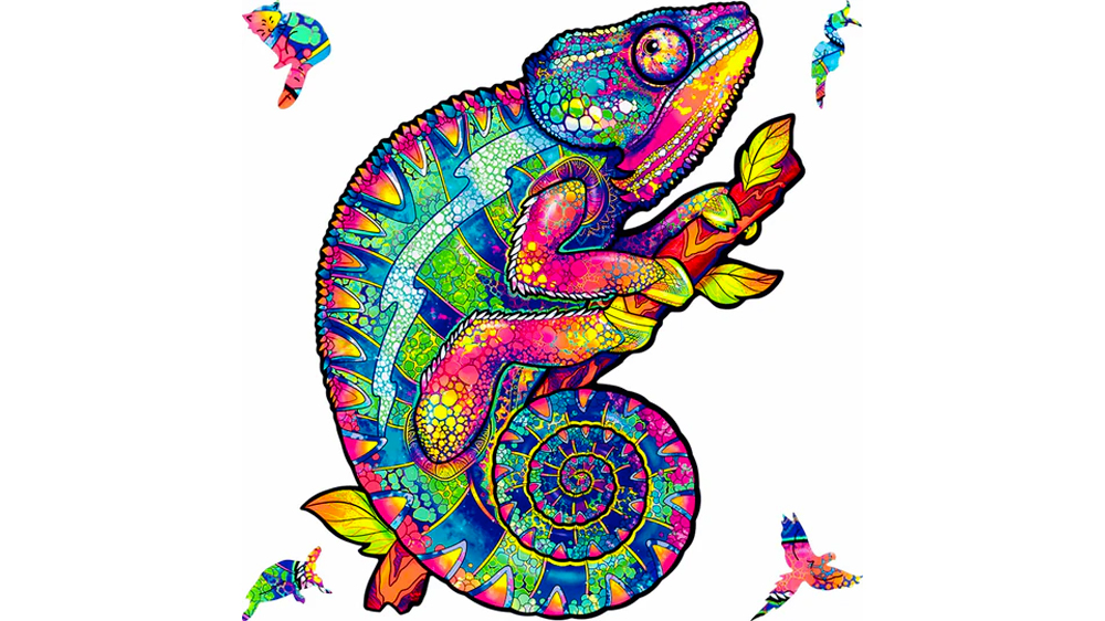 složené puzzle UNIDRAGON Iridescent Chameleon(S)_01