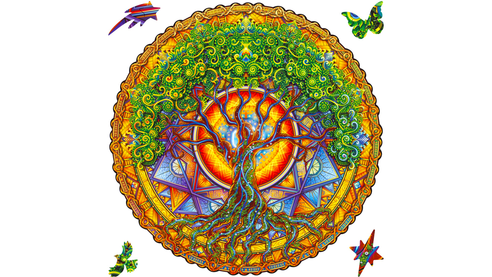 Dřevěné puzzle Unidragon Mandala Tree of Life_01