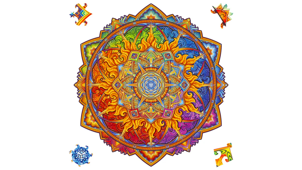 Složené puzzle Mandala Nascent Sun_01