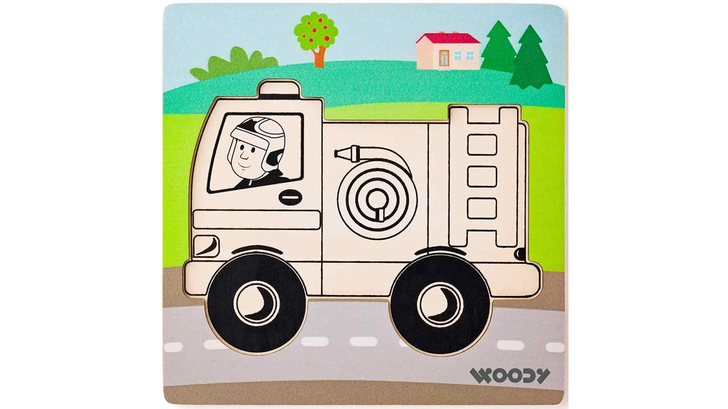 Podložka zobrazující černobílý nákres pod puzzlemi_02