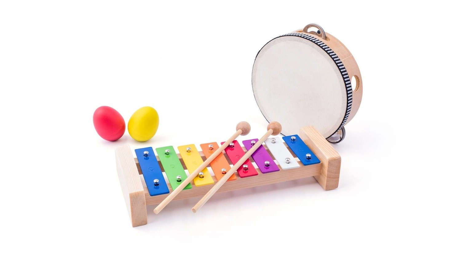 Sada hudebních nástrojů Woody Muzikální set 1 bez trianglu