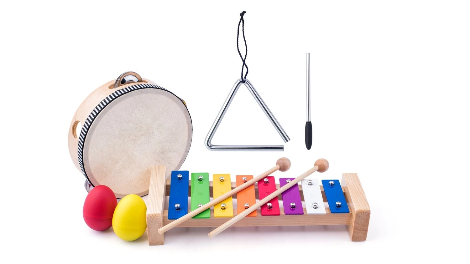 Sada hudebních nástrojů Woody Muzikální set 1 s trianglem