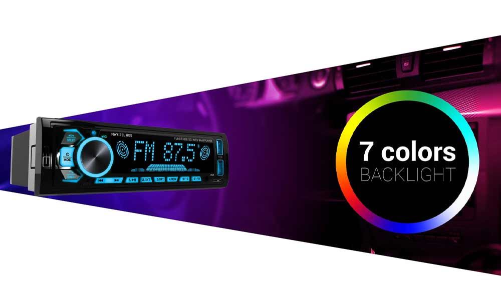 7 variant podsvícení autorádia Navitel RD5_02