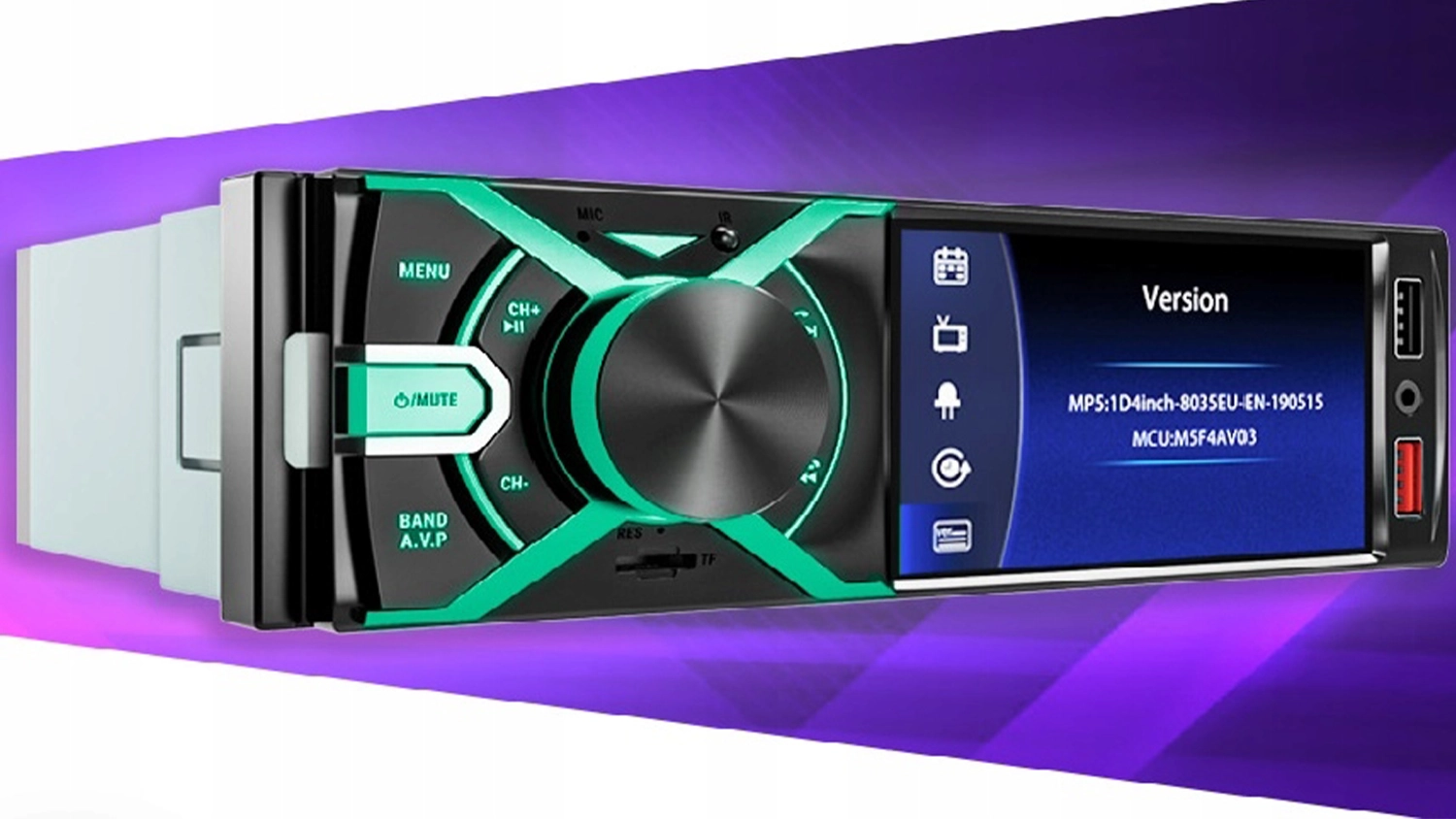 NAVITEL RD9 a fialové pozadie s ikonou USB
