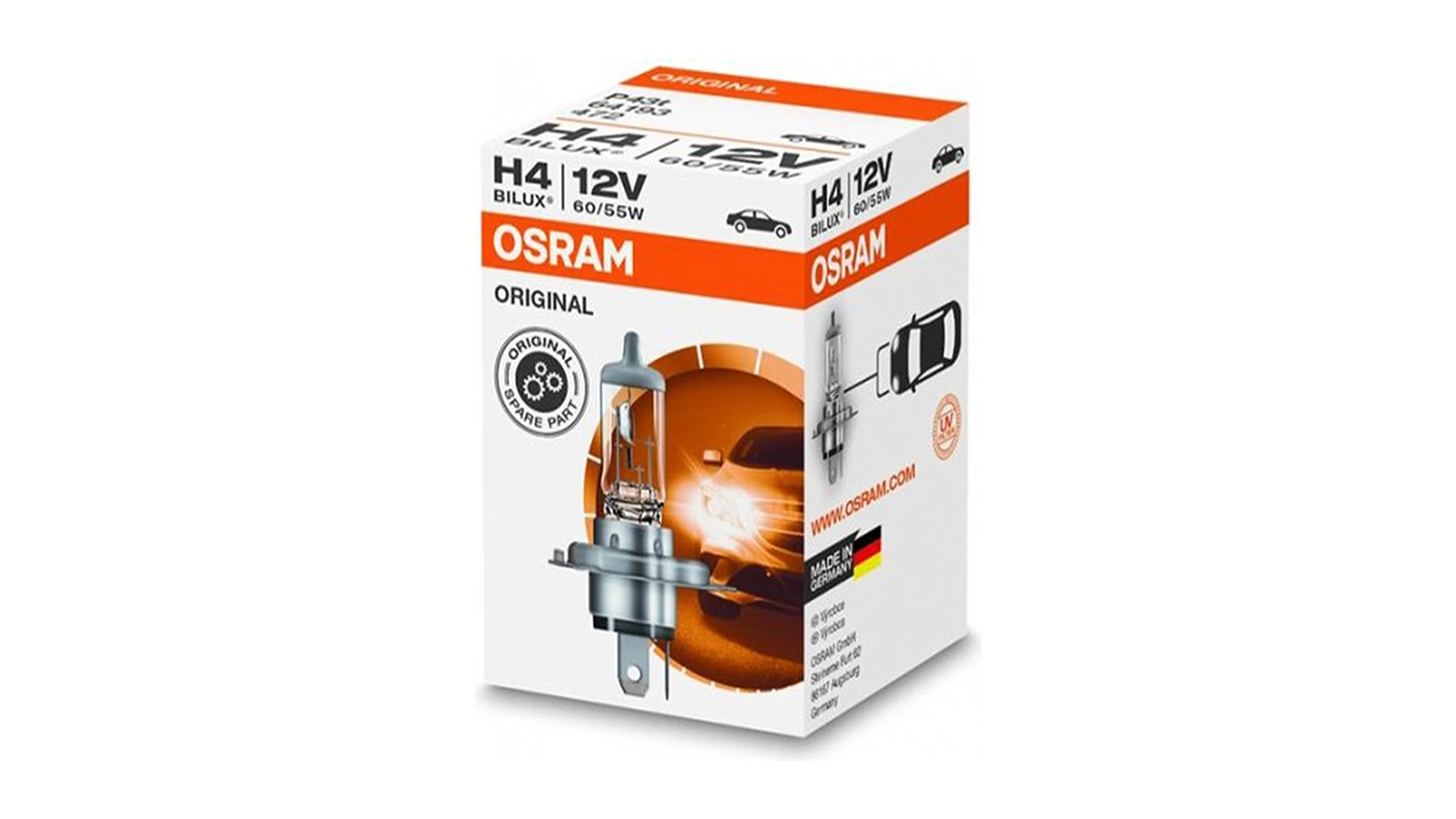 Balenie autožiarovky OSRAM Standard H4 P43t 12V 60/55W