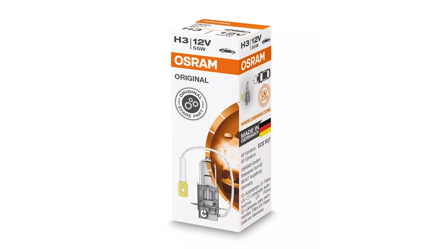 Balenie autožiarovky OSRAM H3 12V 55W Standard (PK22s)