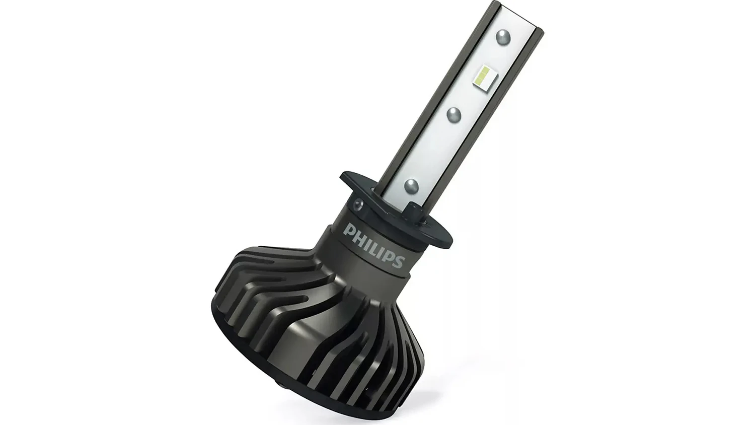 Automobilová LED žárovka Philips Ultinon Pro9100 H1 11258U91X2 na bílém pozadí