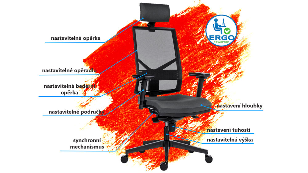 Kancelářské křeslo Powerton MARIE černé_02