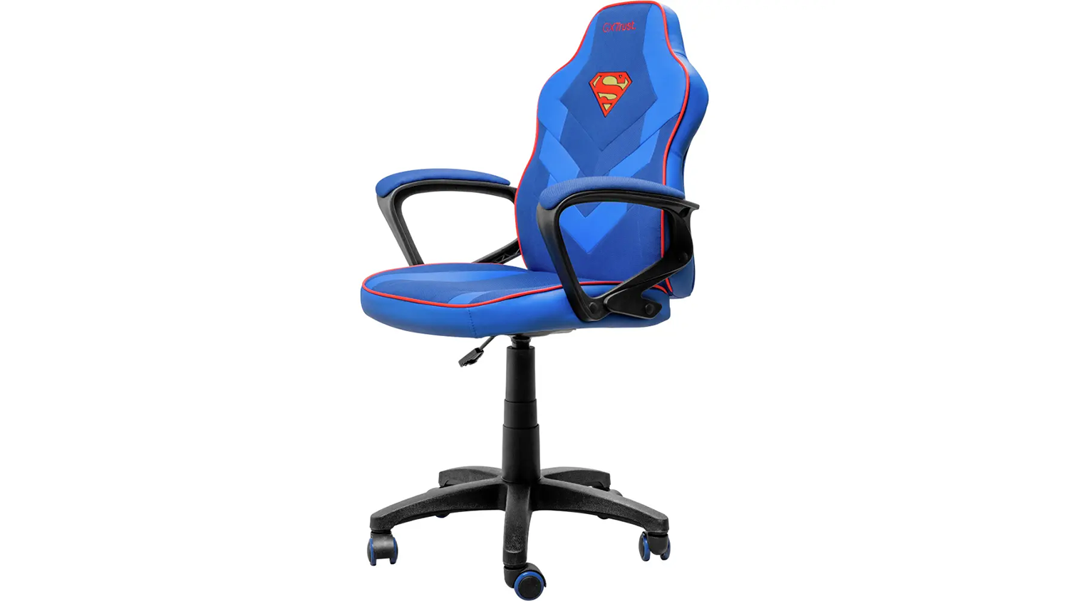 Hern&aacute; stolička Trust GXT 703SM Revvo Kids Superman z boku