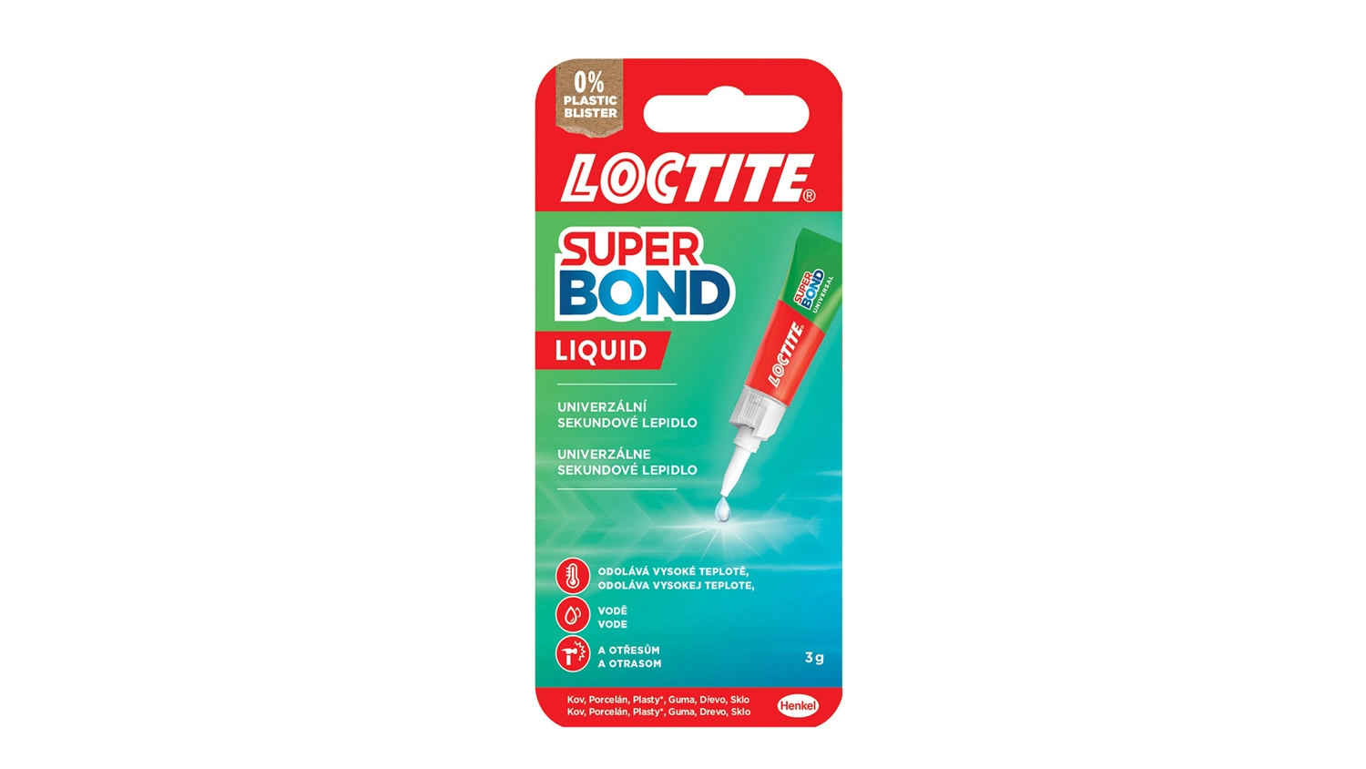 Balenie sekundov&eacute;ho lepidla LOCTITE Super Bond 3 g