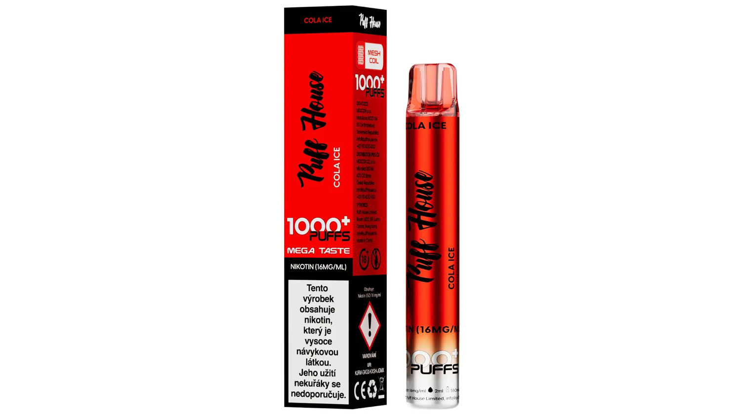 E-cigareta Puff House Cola Ice 1000+