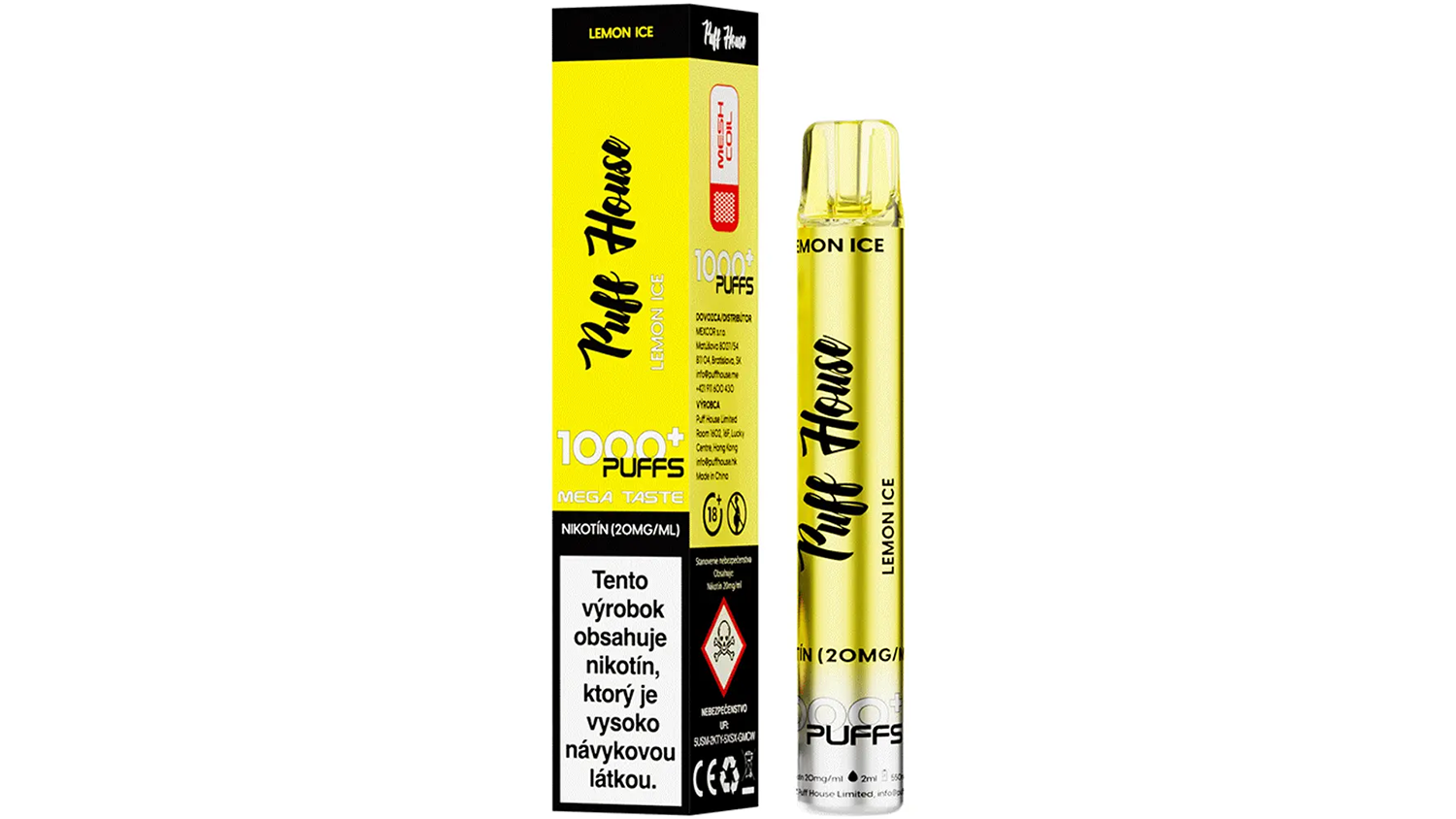 E-cigareta Puff House Lemon Ice 1 000+ Puffs