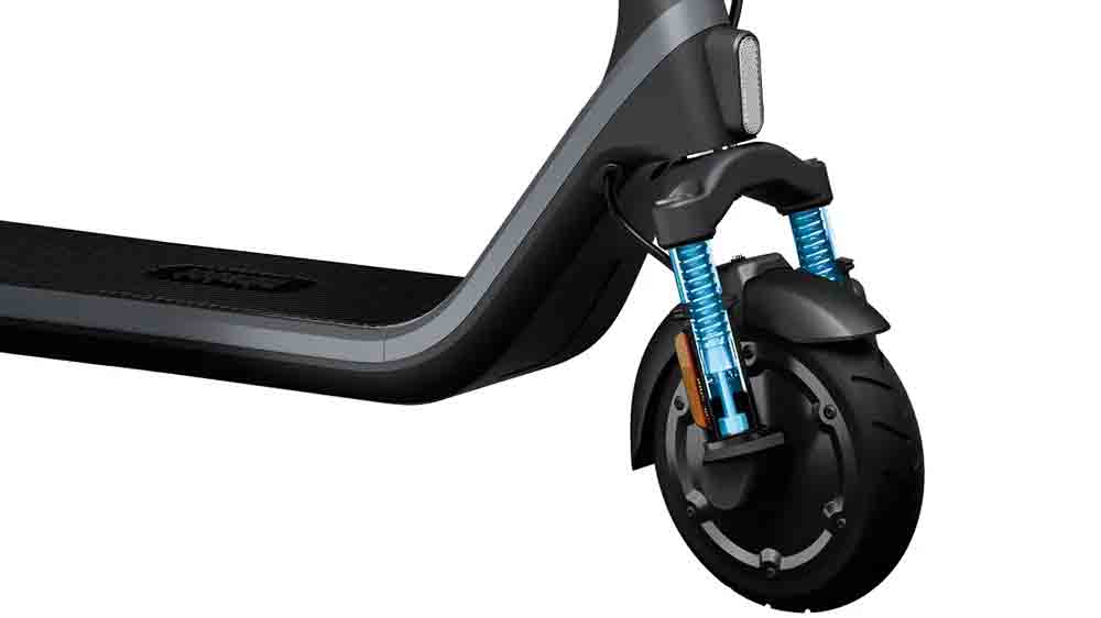 Detail předního kola elektrické koloběžky Segway eKickScooter E2 E II_03