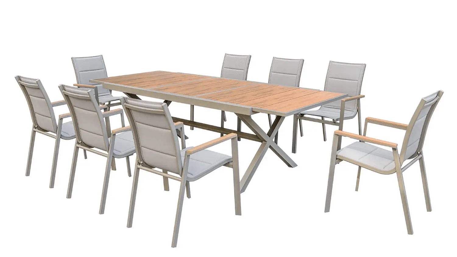 Set zahradn&iacute;ho n&aacute;bytku Fieldmann Victoria 8 &ndash; složen&yacute; stůl