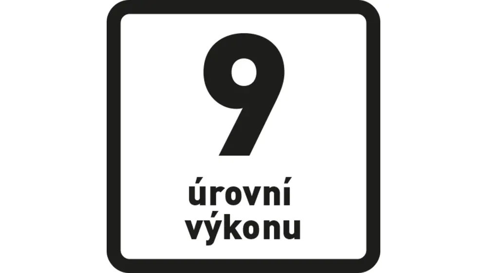 9 &uacute;rovn&iacute; v&yacute;konu sklokeramick&eacute; desky PHS 6040 TC