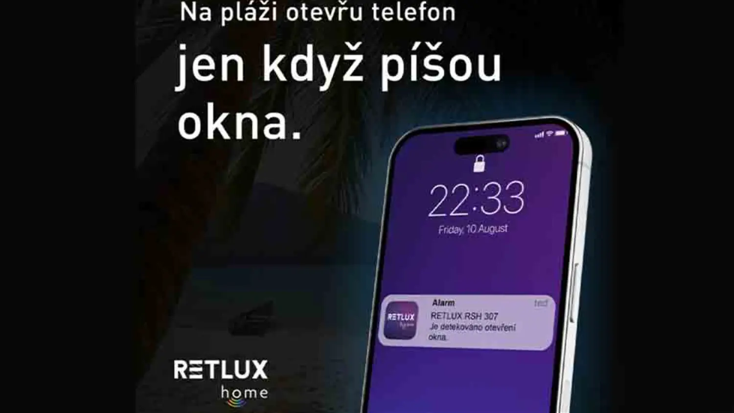 Notifikace na mobilu od smart senzoru RETLUX RSH 307 Roland