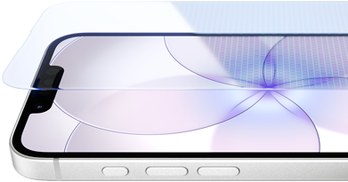 iPhone 17e, pohled zepředu na Ceramic Shield 2, pohled z boku, bílá barva, akční tlačítko a tlačítka hlasitosti