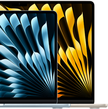 Dva MacBooky Air pro srovnání velikostí displejů s&nbsp;úhlopříčkou 13,6&nbsp;palce a&nbsp;15,3&nbsp;palce
