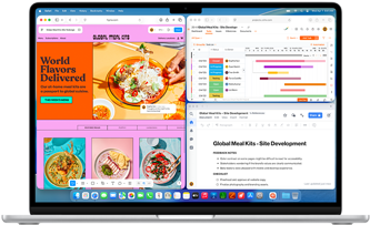 MacBook Air, na ktorom je otvorených viacero apiek
