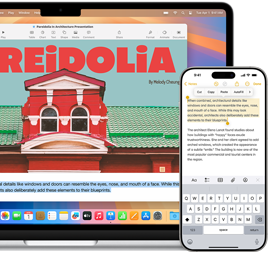 Aplikace Zrcadlení iPhonu, displej iPhonu zobrazený na obrazovce MacBooku Air