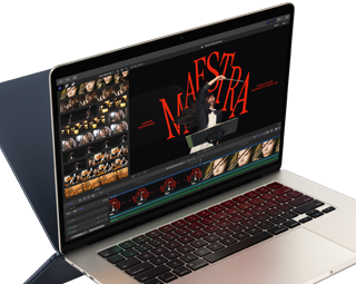 Obrazovka MacBooku Air s rozpracovanými úpravami videa ukazuje schopnosti čipu M4