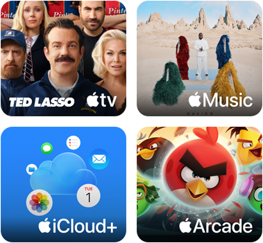 Dlaždice Apple&nbsp;One&nbsp;– Apple&nbsp;TV, Apple Music, iCloud+ a&nbsp;Apple Arcade