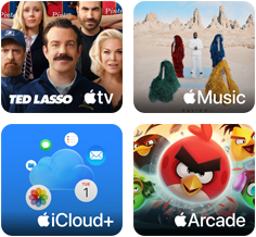 Dlaždice Apple&nbsp;One&nbsp;– Apple&nbsp;TV, Apple Music, iCloud+ a&nbsp;Apple Arcade